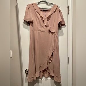 NWOT Mauve Semi Formal Dress V Neck Ruffles